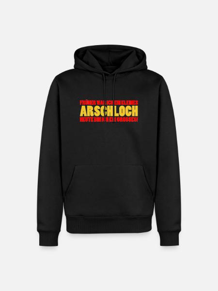 asshole - Men’s Premium Organic Hoodie - black