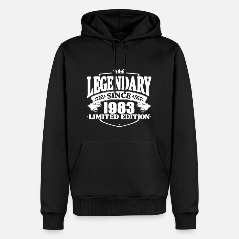 Légendaire depuis 1983 - Sweat à capuche Premium bio Homme - noir