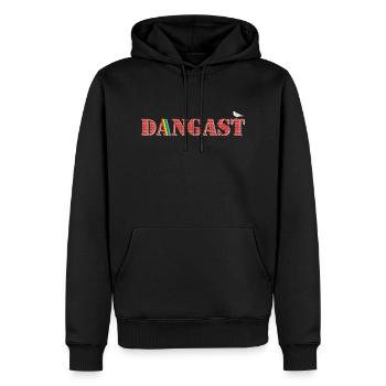 Dangast6_600dpi - Männer Premium Bio Hoodie - Schwarz - Vorne - Nico (187cm)
