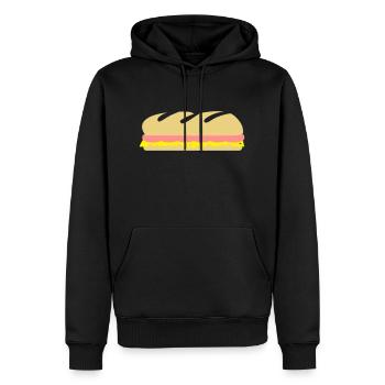 Sandwich - Sweat à capuche Premium bio Homme - noir - Devant - Nico (187cm)