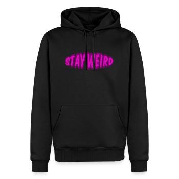 Restez bizarre, drôle de motivation, positif - Sweat à capuche Premium bio Homme - noir - Devant - Nico (187cm)