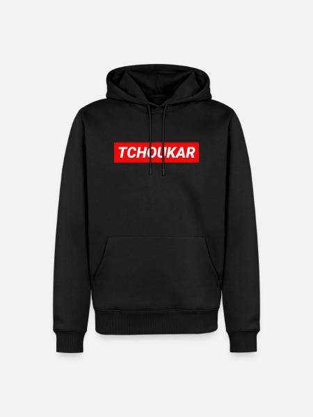 Tchoukar Grenoble Homme - Sweat à capuche Premium bio Homme - noir