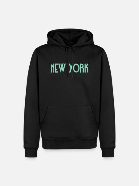 New York - Men’s Premium Organic Hoodie - black