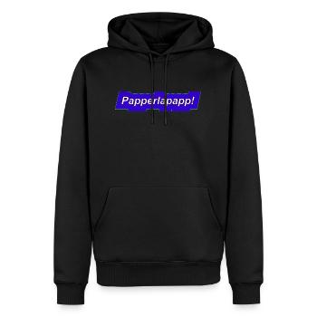 Papperlapapp Sprüche witzig so lustig - Männer Premium Bio Hoodie - Schwarz - Vorne - Nico (187cm)