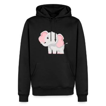 Elephant Family Mother Baby T-Shirt - Sweat à capuche Premium bio Homme - noir - Devant - Nico (187cm)