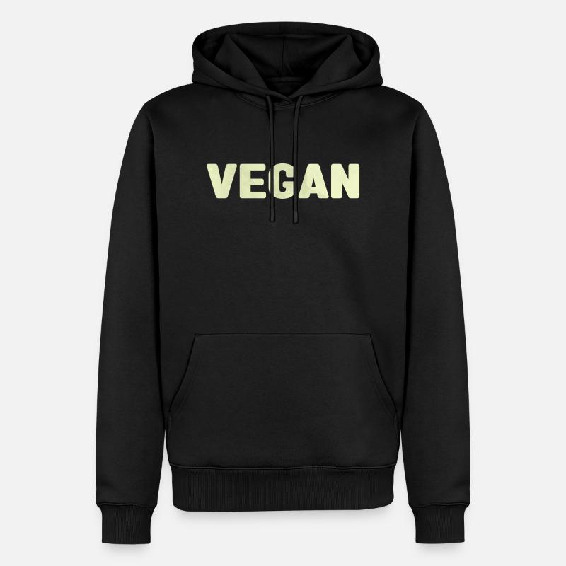 Vegan - splash - Männer Premium Bio Hoodie - Schwarz