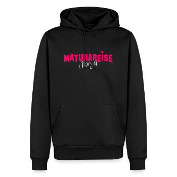 Maturareise Ibiza Spanien 2023 Team Shirt Geschenk - Männer Premium Bio Hoodie - Schwarz - Vorne - Nico (187cm)