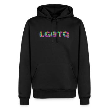 LGBTQI - Männer Premium Bio Hoodie - Schwarz - Vorne - Nico (187cm)
