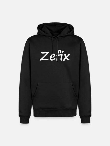 Zefix - Männer Premium Bio Hoodie - Schwarz