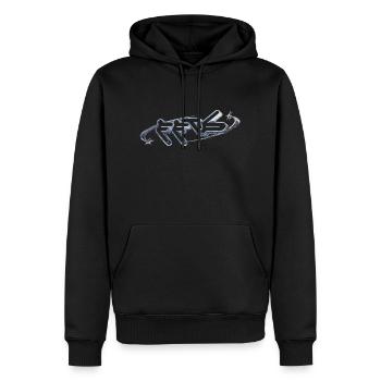 Fortune Favors the Bold Logo - Men’s Premium Organic Hoodie - black - Front - Nico (187cm)