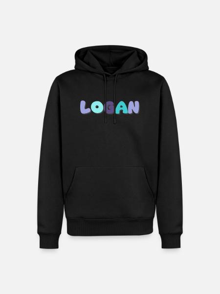 Nom - Logan - Sweat à capuche Premium bio Homme - noir