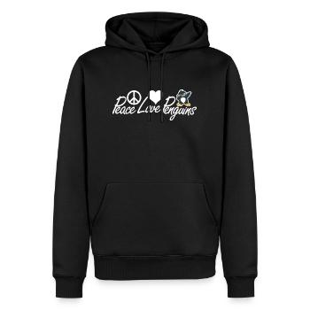 Liebe Frieden Pinguine Lustiger Tupfer Cooler Pinguin Dabben - Männer Premium Bio Hoodie - Schwarz - Vorne - Nico (187cm)