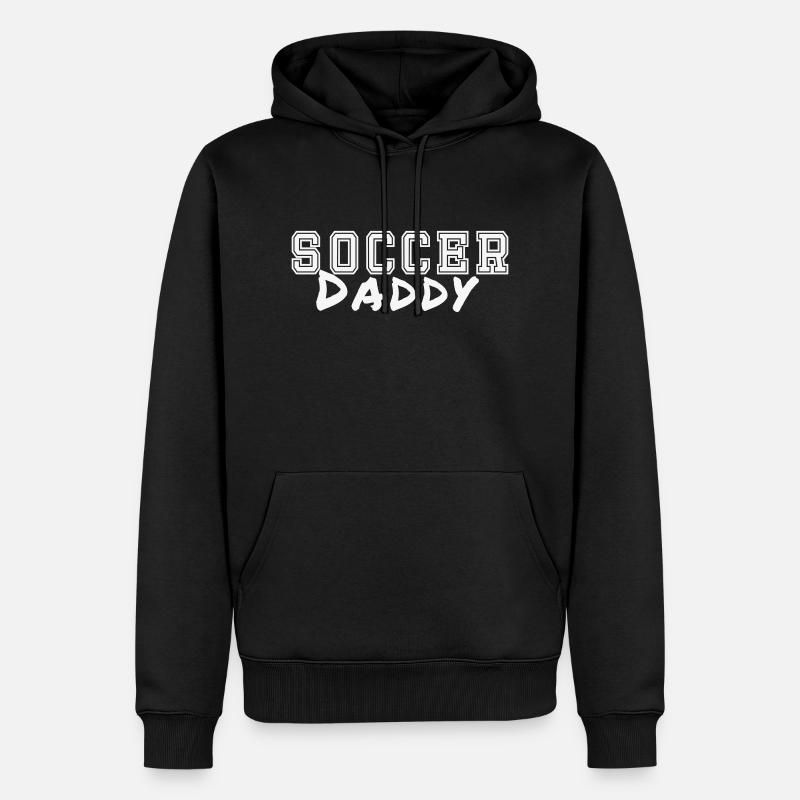 Fußball Daddy - Männer Premium Bio Hoodie - Schwarz