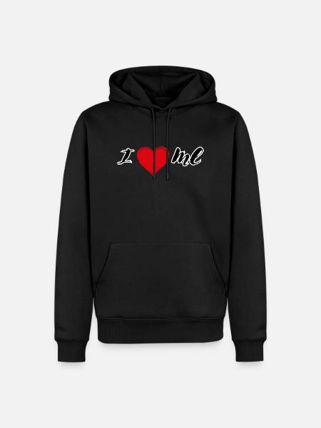 I Love Me - Männer Premium Bio Hoodie - Schwarz