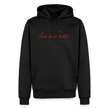lass mich bitte - Männer Premium Bio Hoodie - Schwarz - Vorne - Nico (187cm)