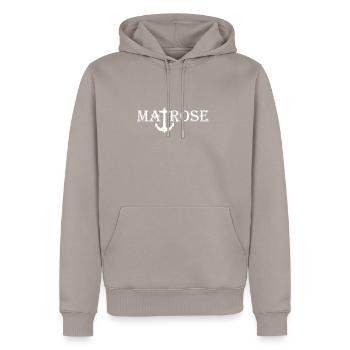 Matrose - Männer Premium Bio Hoodie - Taupe - Vorne - Nico (187cm)