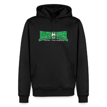 001 Hannover Motiv Mission Wiederaufstieg - Männer Premium Bio Hoodie - Schwarz - Vorne - Nico (187cm)