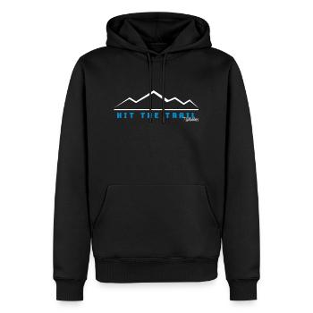Trailrunner Trailrunning Traillauf Spruch Chemise Ge - Sweat à capuche Premium bio Homme - noir - Devant - Nico (187cm)