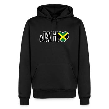 jah - Sweat à capuche Premium bio Homme - noir - Devant - Nico (187cm)