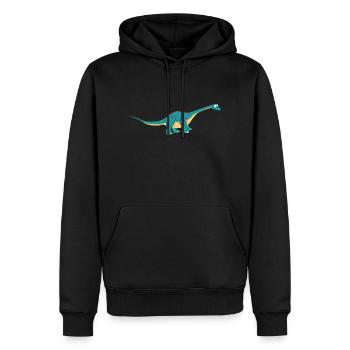 diplodocus - Sweat à capuche Premium bio Homme - noir - Devant - Nico (187cm)
