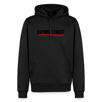 Oxford Straße - Männer Premium Bio Hoodie - Schwarz - Vorne - Nico (187cm)