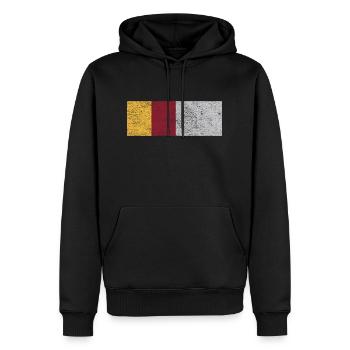 Drapeau des Roms - Sweat à capuche Premium bio Homme - noir - Devant - Nico (187cm)