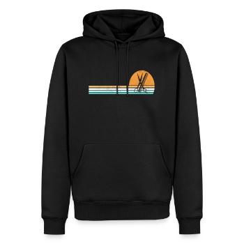 Friseur Geschenk Retro Cool Vintage - Männer Premium Bio Hoodie - Schwarz - Vorne - Nico (187cm)
