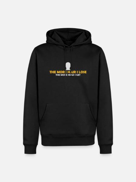 I get more head - Men’s Premium Organic Hoodie - black
