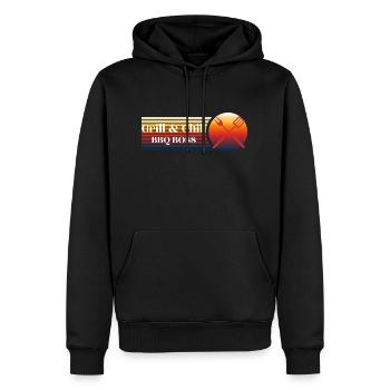 Grill und Chill BBQ Boss - Männer Premium Bio Hoodie - Schwarz - Vorne - Nico (187cm)