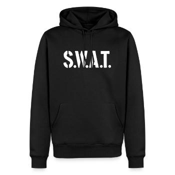 S.W.A.T. - Police - Armes spéciales et Tatics - Sweat à capuche Premium bio Homme - noir - Devant - Nico (187cm)