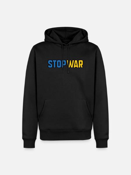 Stop War - Men’s Premium Organic Hoodie - black