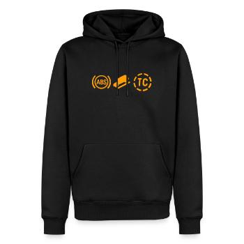 Le Club des 3 Amis - Sweat à capuche Premium bio Homme - noir - Devant - Nico (187cm)