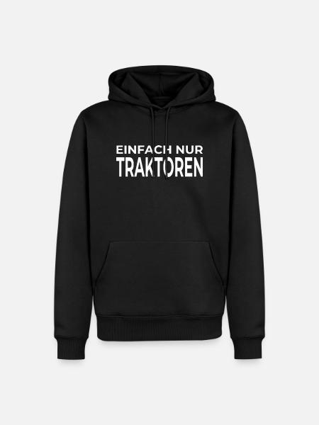 Traktor - Männer Premium Bio Hoodie - Schwarz