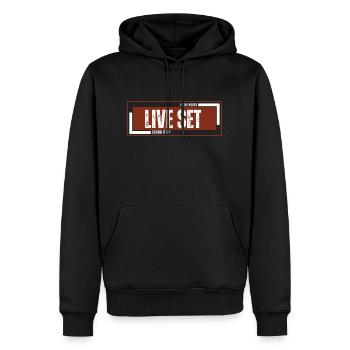 Design20 - Männer Premium Bio Hoodie - Schwarz - Vorne - Nico (187cm)