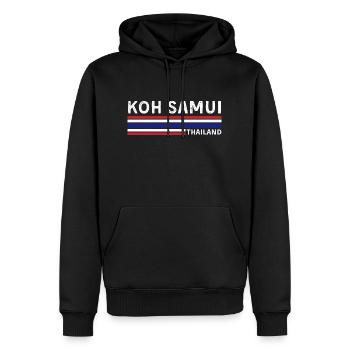T-shirt drapeau de la Thaïlande de Koh Samui - Sweat à capuche Premium bio Homme - noir - Devant - Nico (187cm)