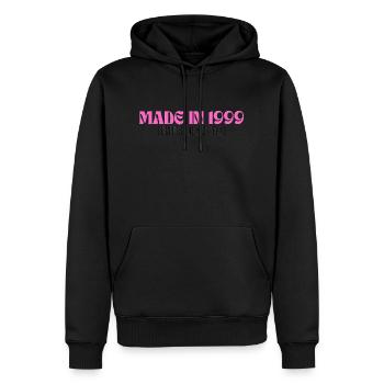 Made in 1999 - Perfektion seit Tag 1 - Männer Premium Bio Hoodie - Schwarz - Vorne - Nico (187cm)