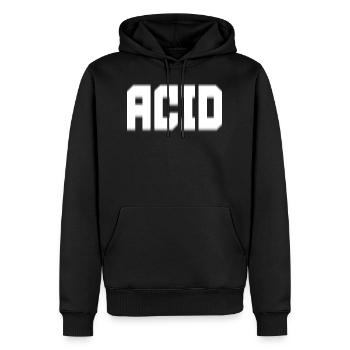 Säure - Männer Premium Bio Hoodie - Schwarz - Vorne - Nico (187cm)