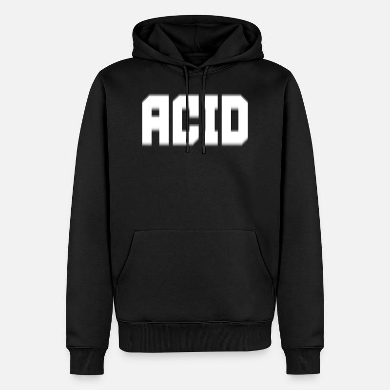 Säure - Männer Premium Bio Hoodie - Schwarz