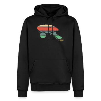 Raquette de ping-de-table vintage rétro tennis de table - Sweat à capuche Premium bio Homme - noir - Devant - Nico (187cm)