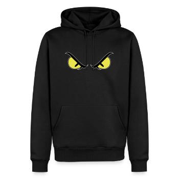 Böse Augen - Männer Premium Bio Hoodie - Schwarz - Vorne - Nico (187cm)