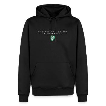 Steirablut ist kein Himbeersaft Steiermark Wappen - Männer Premium Bio Hoodie - Schwarz - Vorne - Nico (187cm)