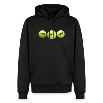 Tennis Spiel Satz & Sieg Tennisbälle Tenis - Männer Premium Bio Hoodie - Schwarz - Vorne - Nico (187cm)