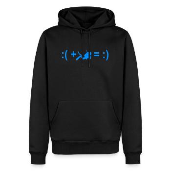 Taucher Silhouette Geschenk Humor - Männer Premium Bio Hoodie - Schwarz - Vorne - Nico (187cm)