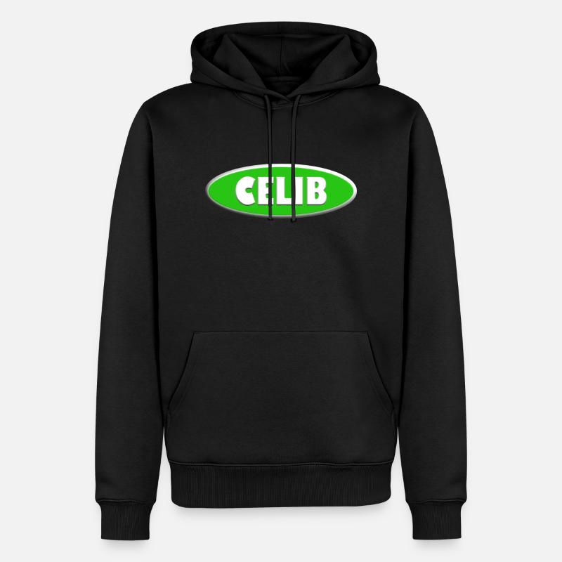 Celib - Sweat à capuche Premium bio Homme - noir
