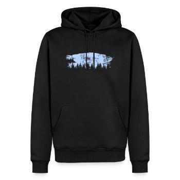 Forest Forests Forester Camping Outdoor - Men’s Premium Organic Hoodie - black - Front - Nico (187cm)