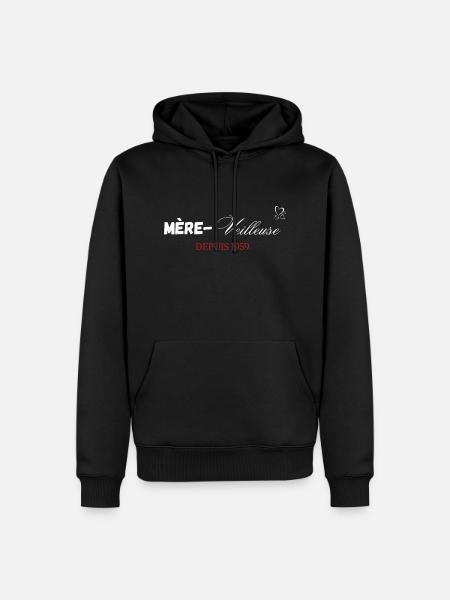 Mère veilleuse depuis 1959 - Sweat à capuche Premium bio Homme - noir