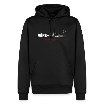 Mère veilleuse depuis 1997 - Sweat à capuche Premium bio Homme - noir - Devant - Nico (187cm)