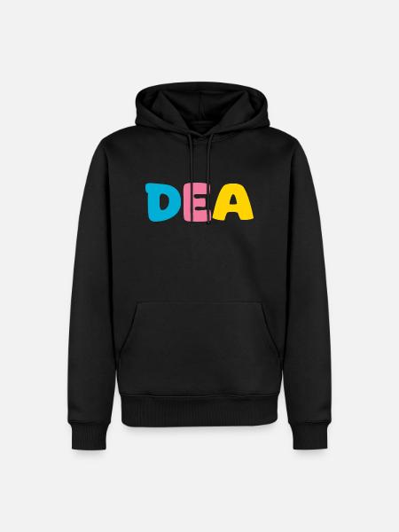 Name - Dea - Männer Premium Bio Hoodie - Schwarz