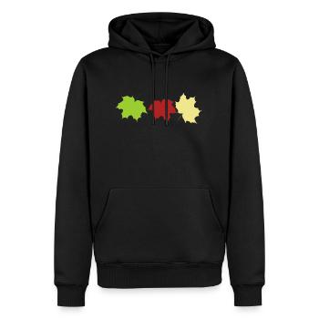 feuilles d’automne - Sweat à capuche Premium bio Homme - noir - Devant - Nico (187cm)