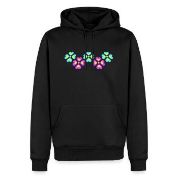 Beaucoup de fleurs colorées belle conception de motif décoratif - Sweat à capuche Premium bio Homme - noir - Devant - Nico (187cm)